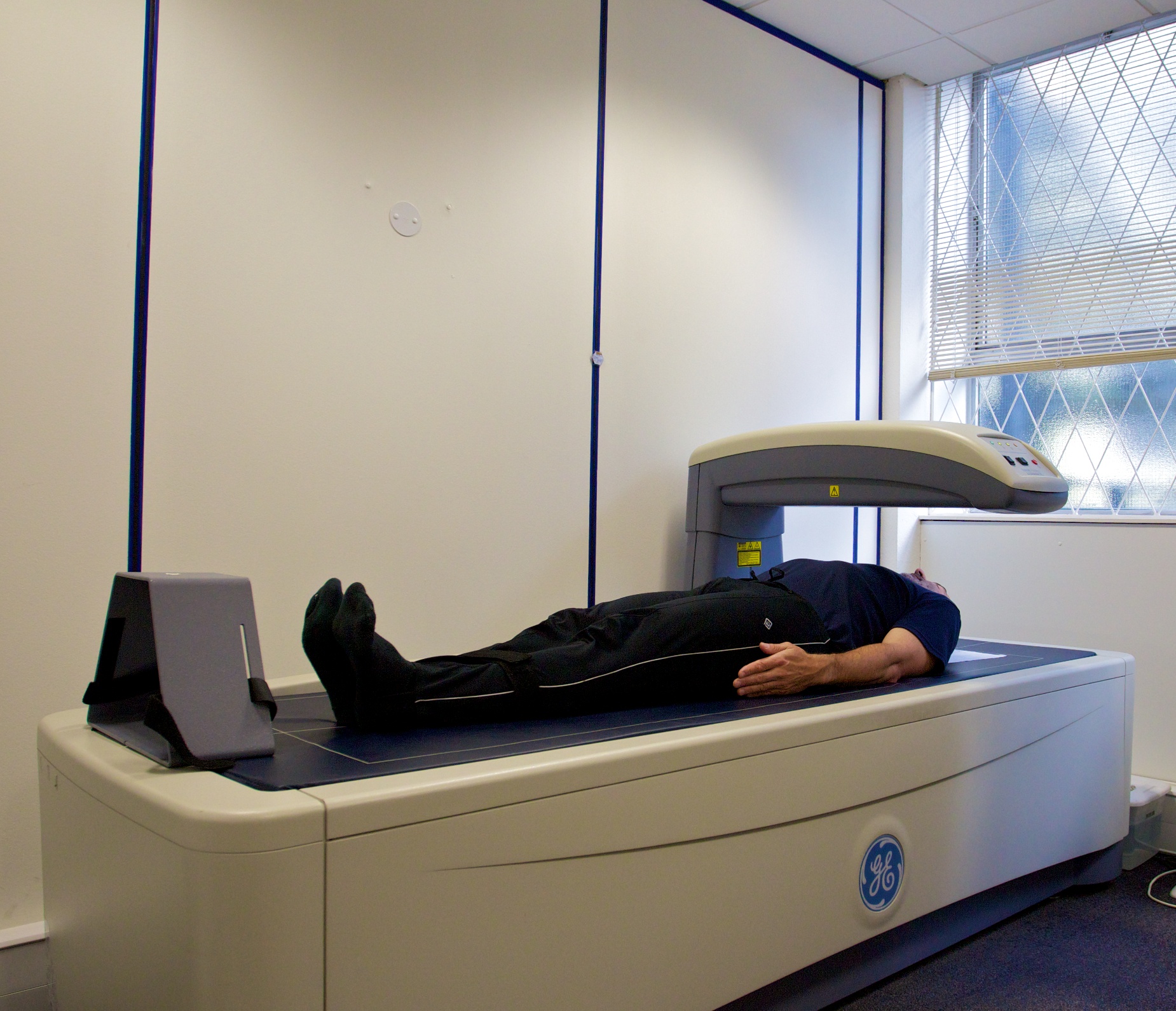Person using DEXA scan